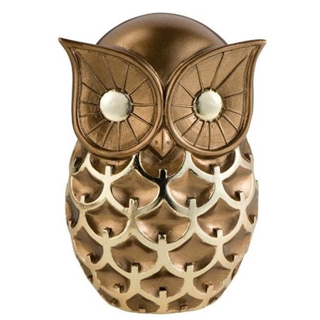 ORE INTERNATIONAL Ore International K-4273D 8 in. Mystic Owl Decorative Figure; Gold K-4273D
